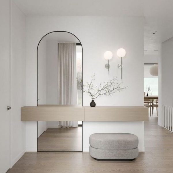 specchio ad arco minimal per ingresso o soggiorno